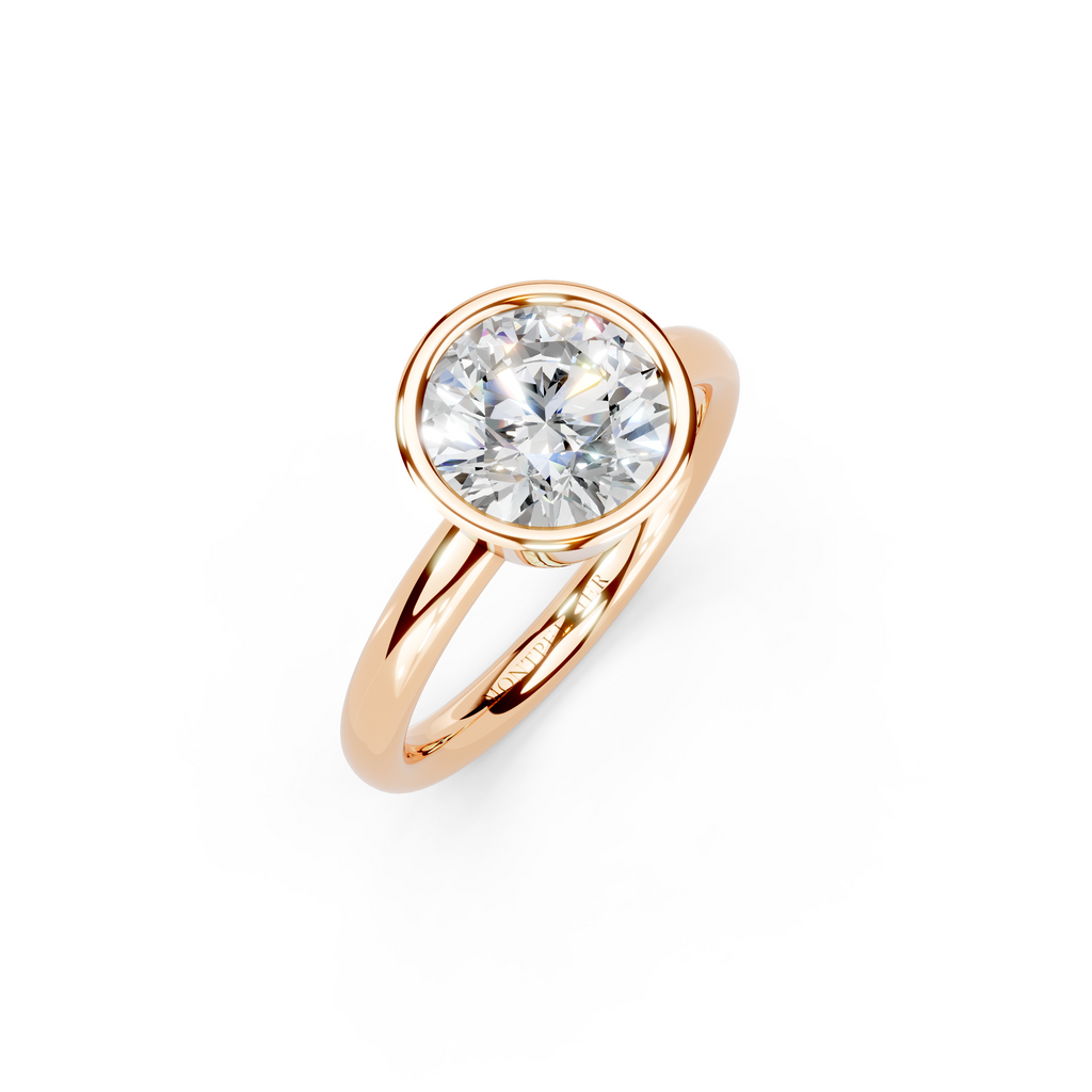 IGI 2.00ct Lab Grown Round Bezel Set Diamond Solitaire Engagement Ring Platinum or 18ct Gold