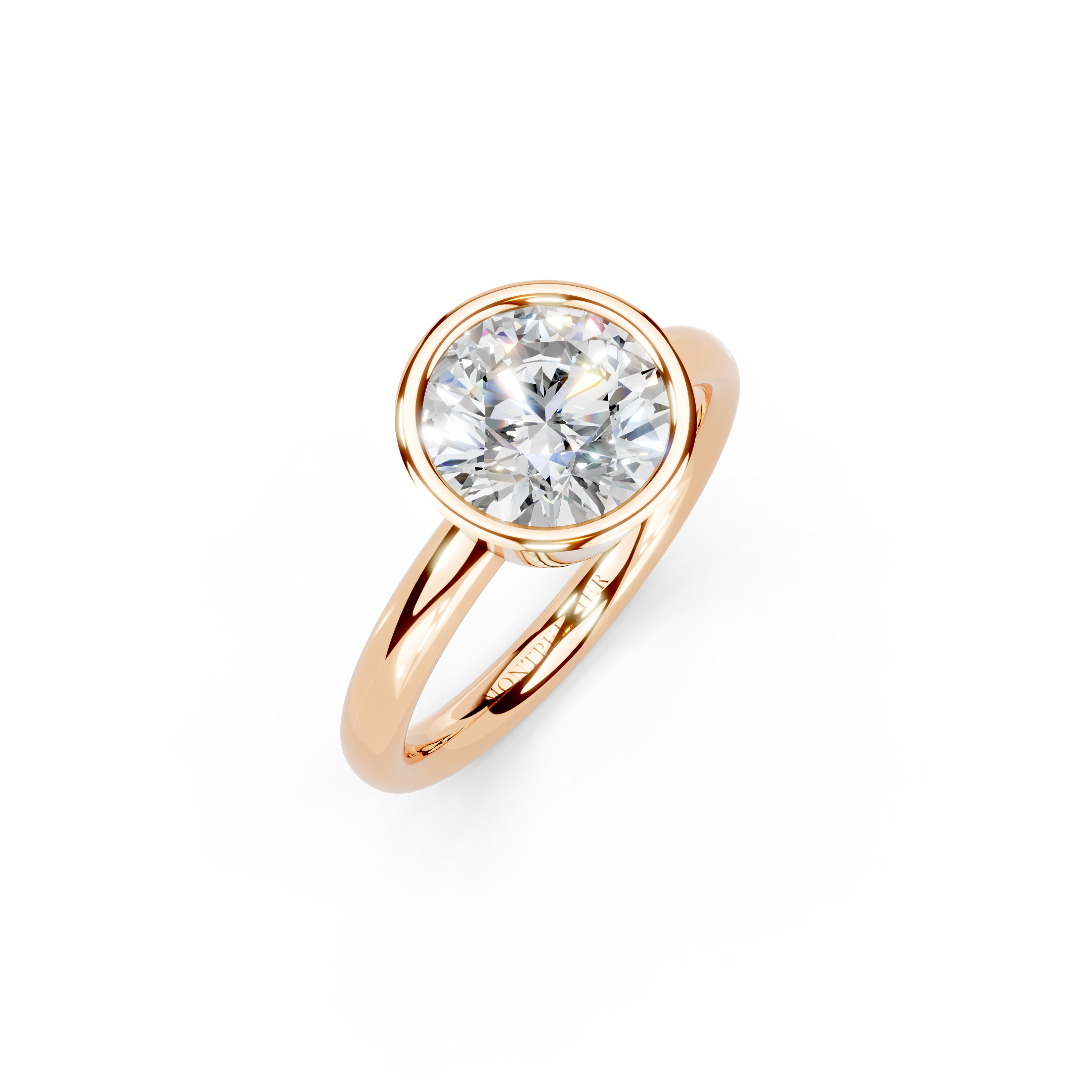 IGI 2.00ct Lab Grown Round Bezel Set Diamond Solitaire Engagement Ring Platinum or 18ct Gold