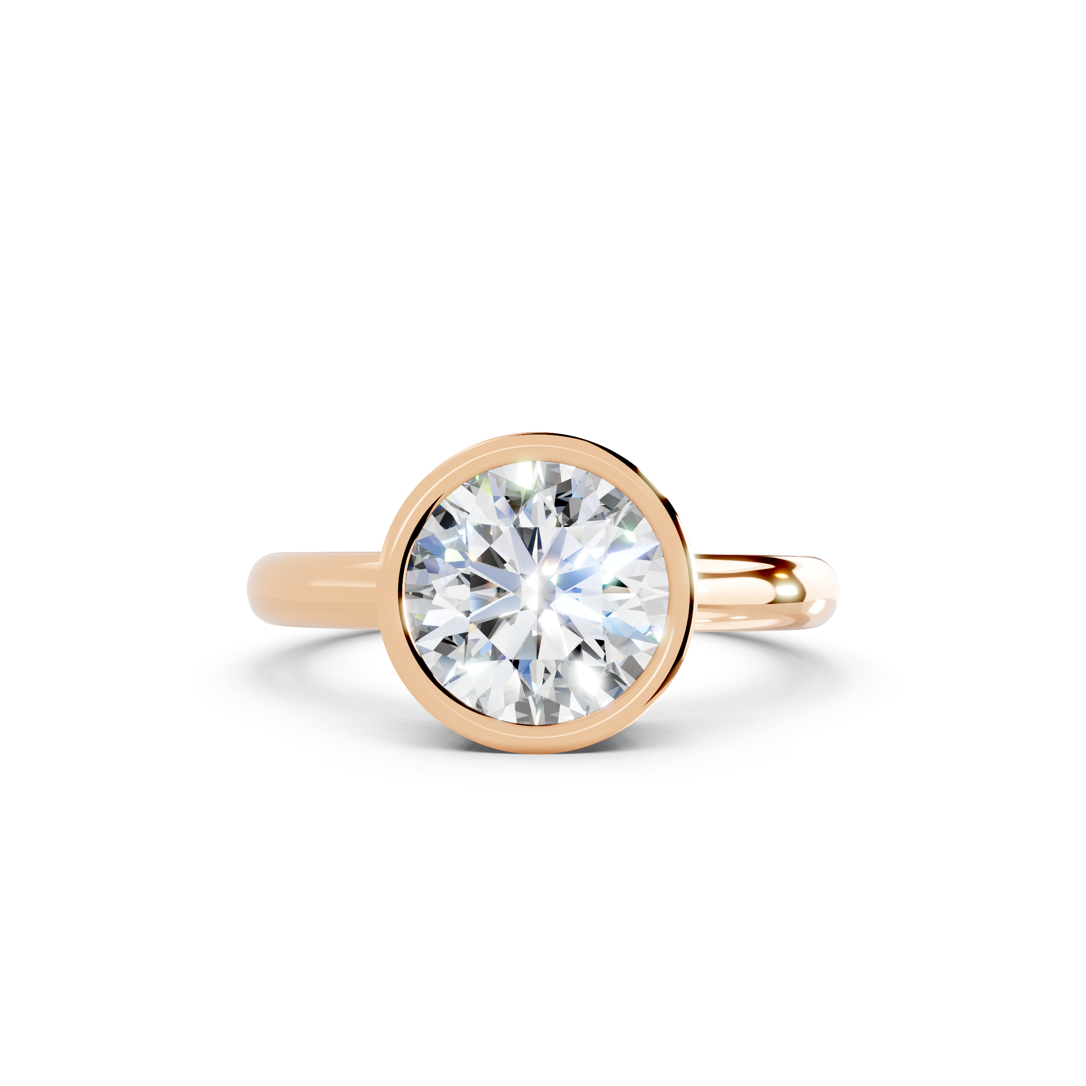 IGI 2.00ct Lab Grown Round Bezel Set Diamond Solitaire Engagement Ring Platinum or 18ct Gold