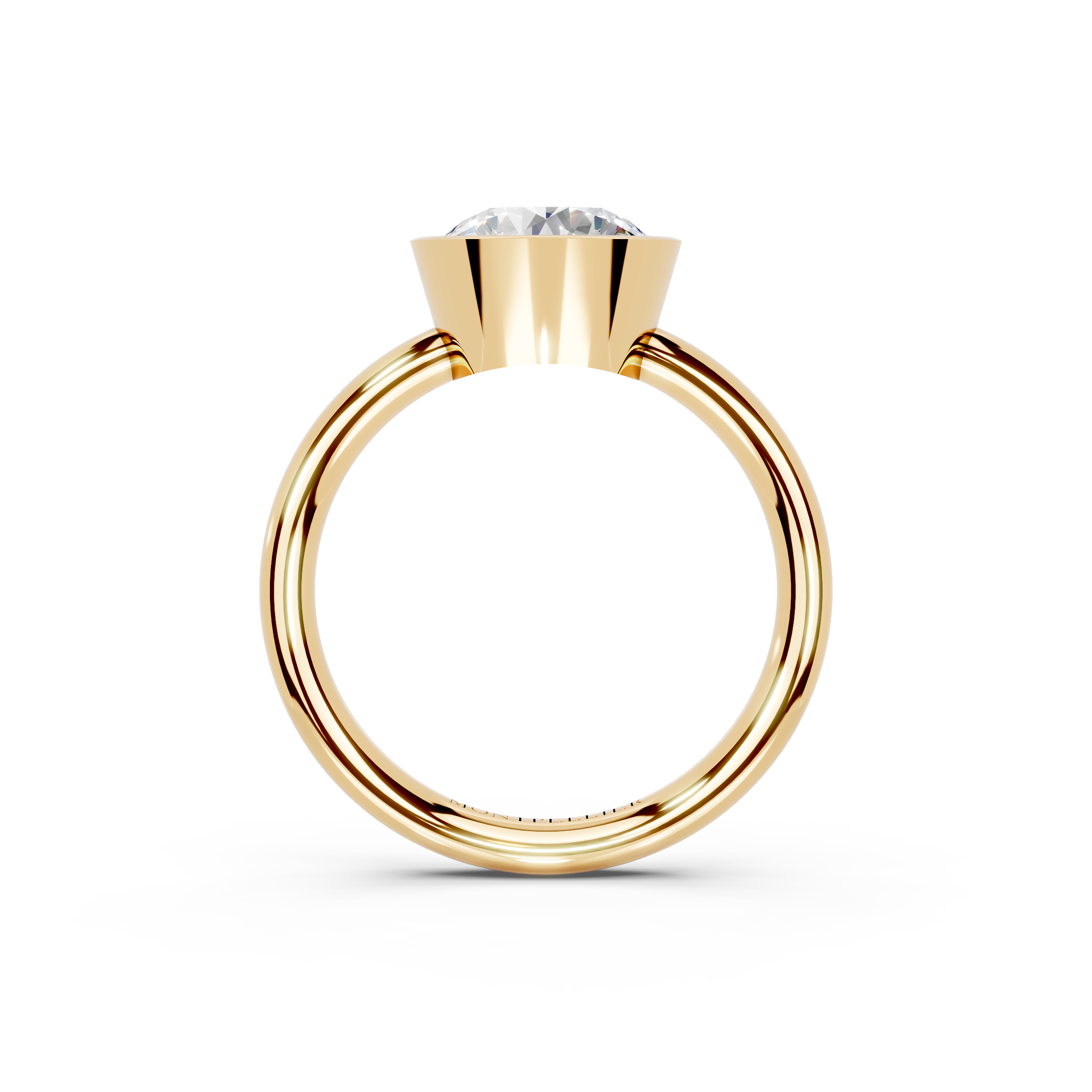 IGI 2.00ct Lab Grown Round Bezel Set Diamond Solitaire Engagement Ring Platinum or 18ct Gold