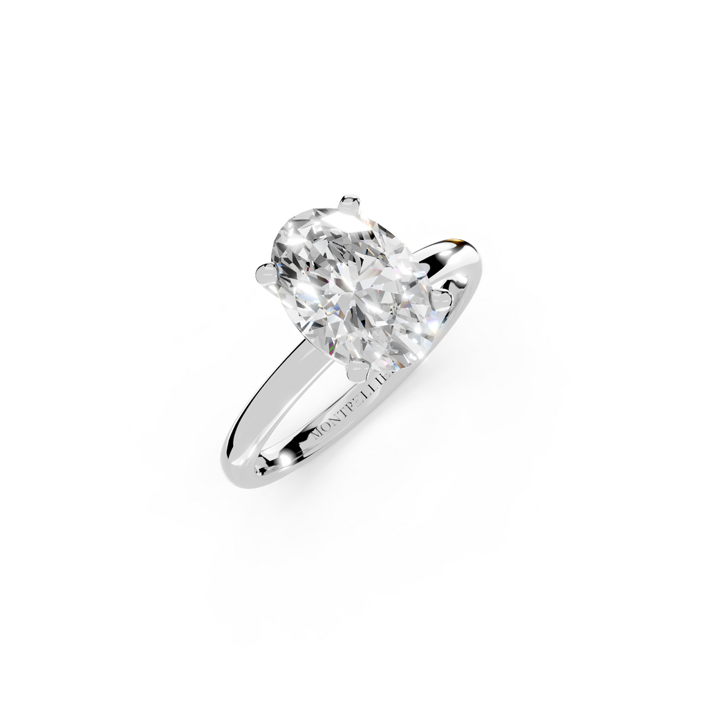 IGI 2.00ct Lab Grown Oval Diamond Solitaire Engagement Ring Platinum or 18ct Gold - The Montpellier Classic Oval