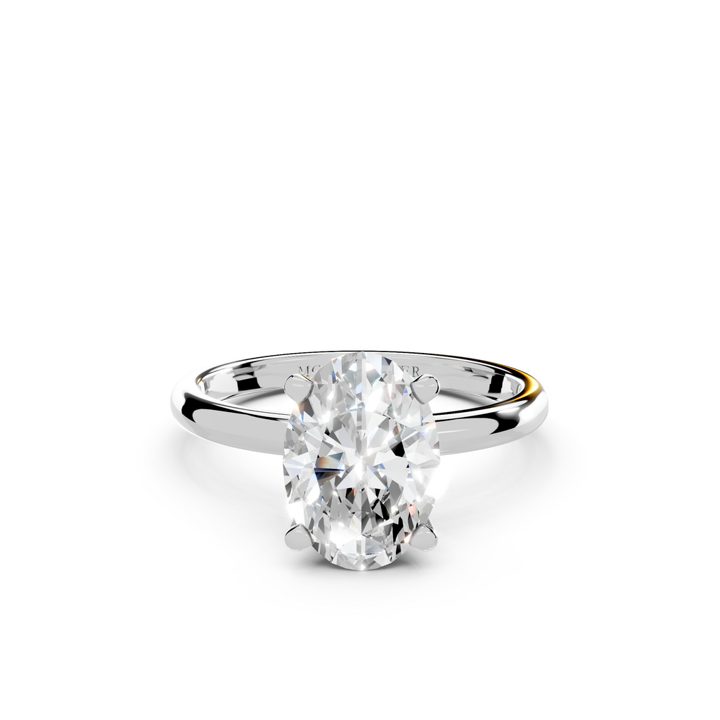 IGI 2.00ct Lab Grown Oval Diamond Solitaire Engagement Ring Platinum or 18ct Gold - The Montpellier Classic Oval