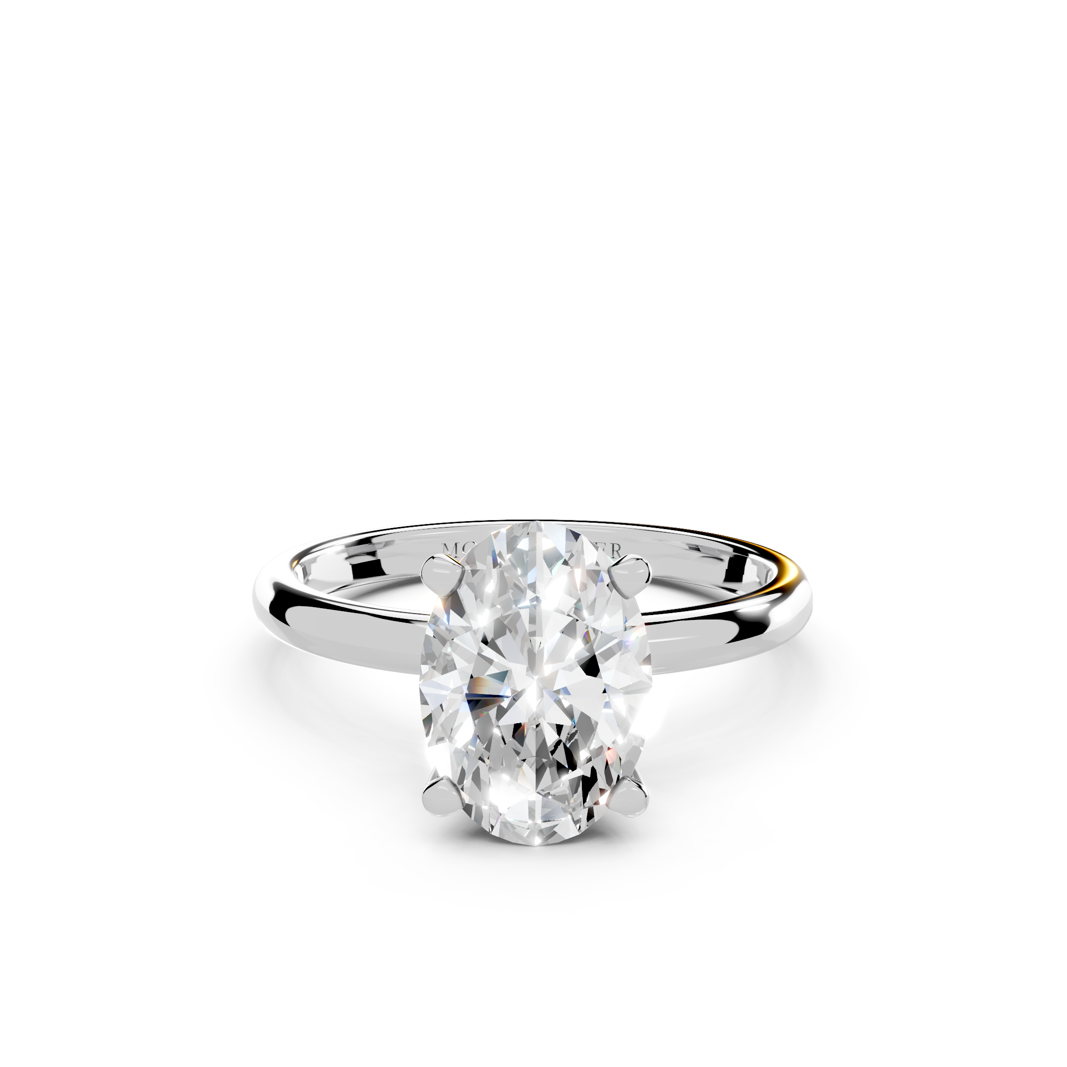 IGI 2.00ct Lab Grown Oval Diamond Solitaire Engagement Ring Platinum or 18ct Gold - The Montpellier Classic Oval
