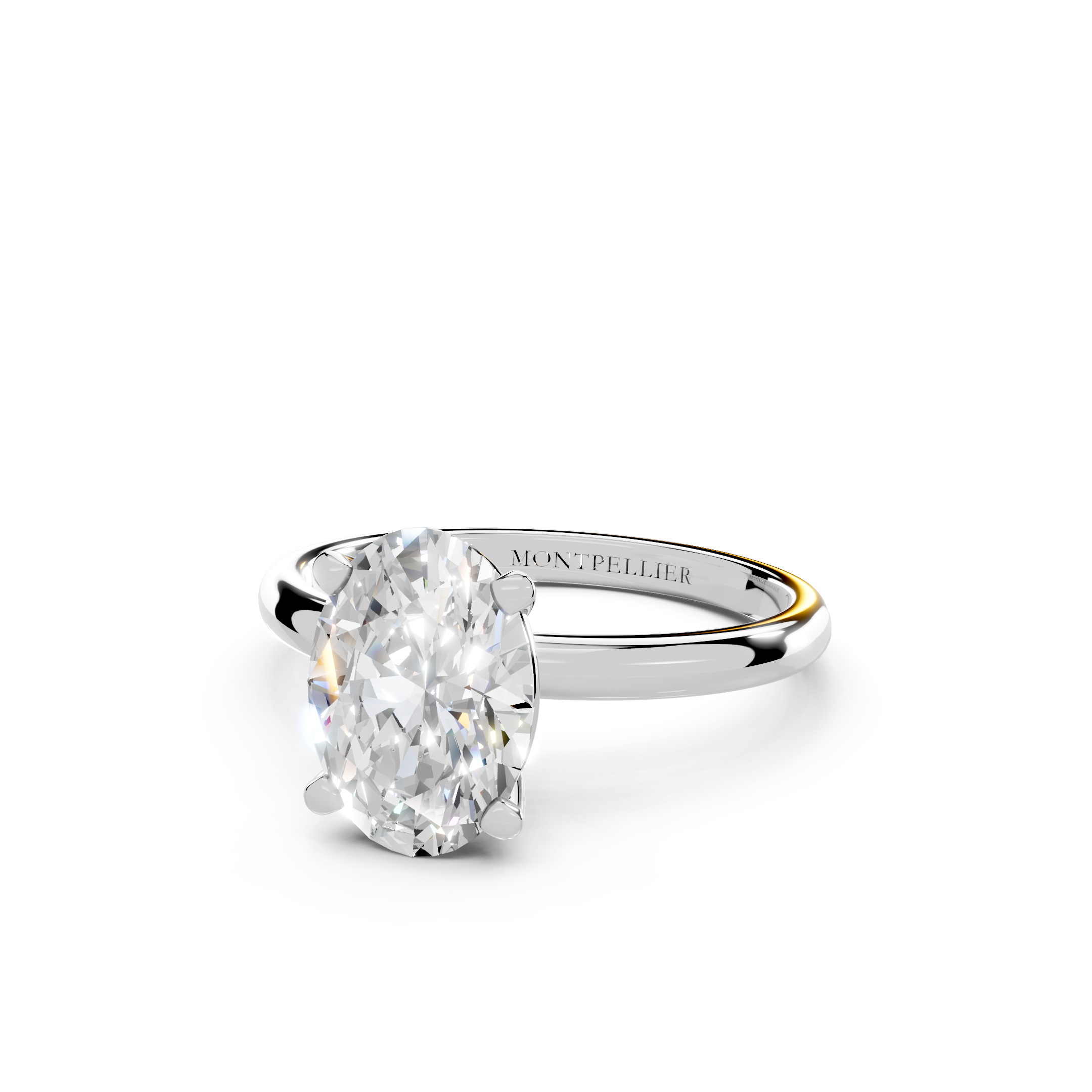 IGI 2.00ct Lab Grown Oval Diamond Solitaire Engagement Ring Platinum or 18ct Gold - The Montpellier Classic Oval
