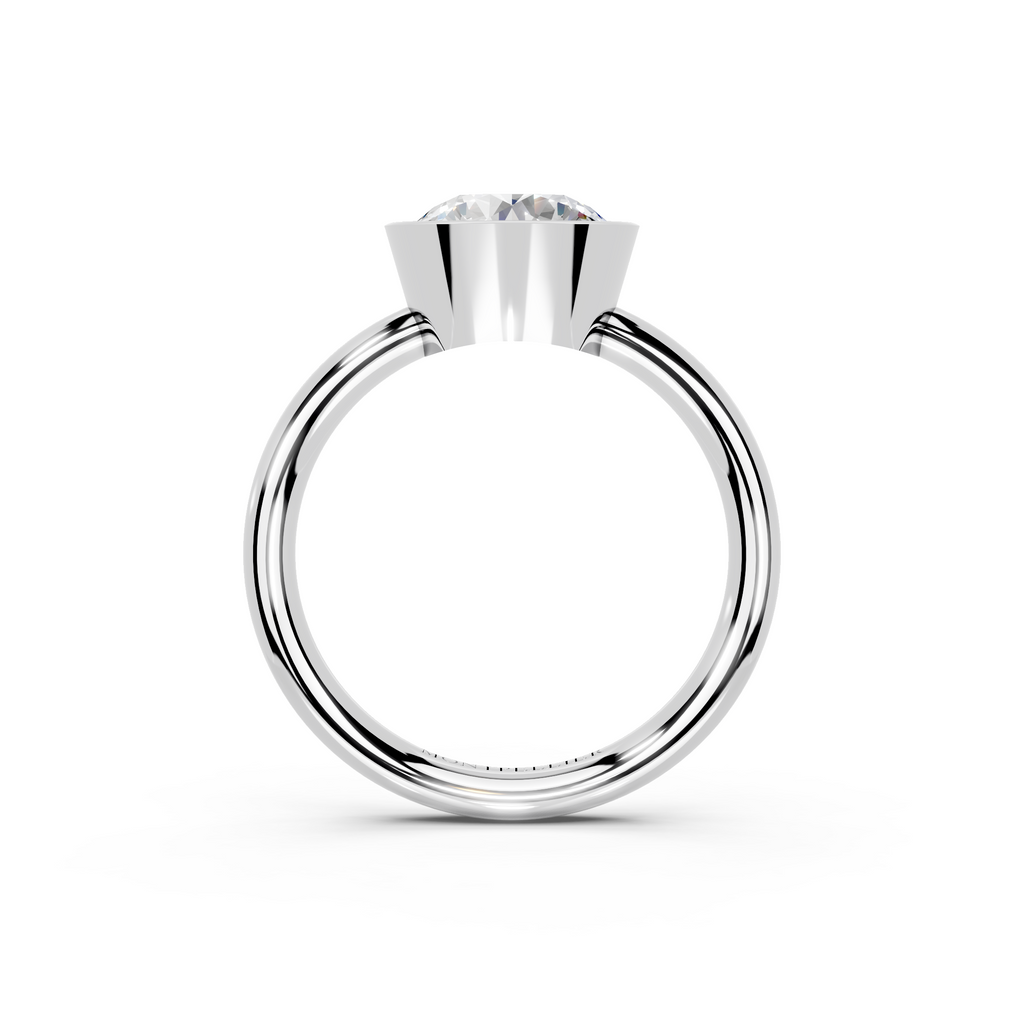 IGI 2.00ct Lab Grown Round Bezel Set Diamond Solitaire Engagement Ring Platinum or 18ct Gold