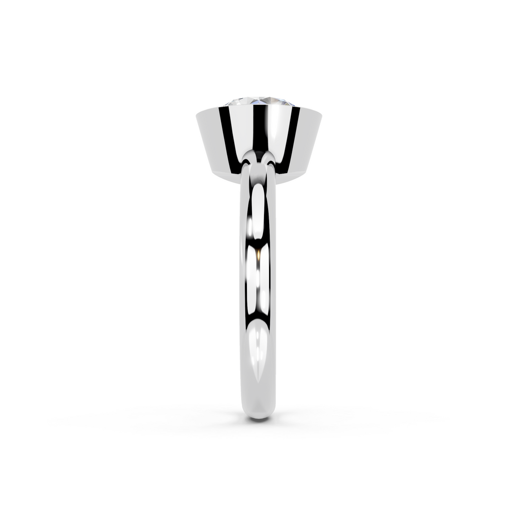 IGI 2.00ct Lab Grown Round Bezel Set Diamond Solitaire Engagement Ring Platinum or 18ct Gold