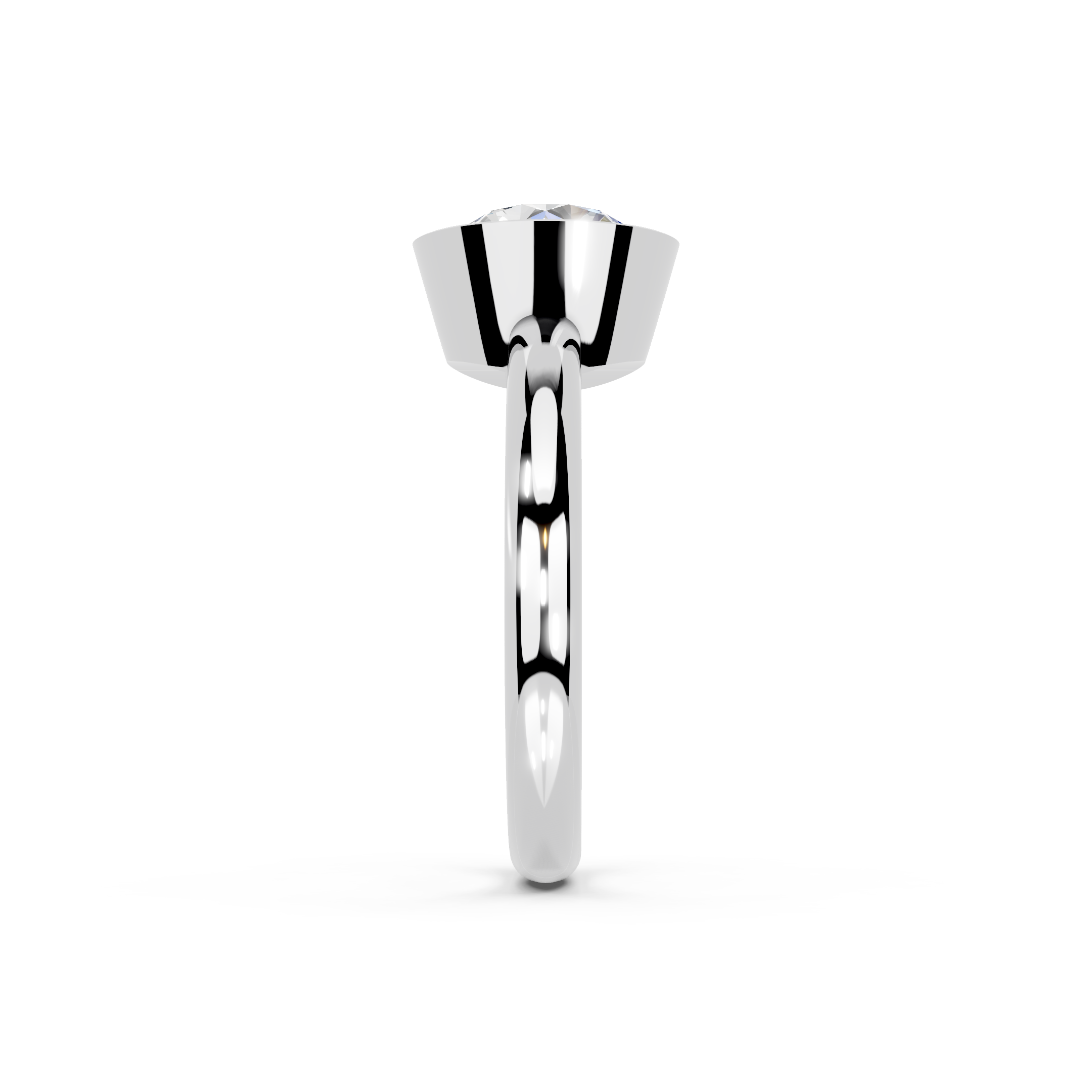 IGI 2.00ct Lab Grown Round Bezel Set Diamond Solitaire Engagement Ring Platinum or 18ct Gold