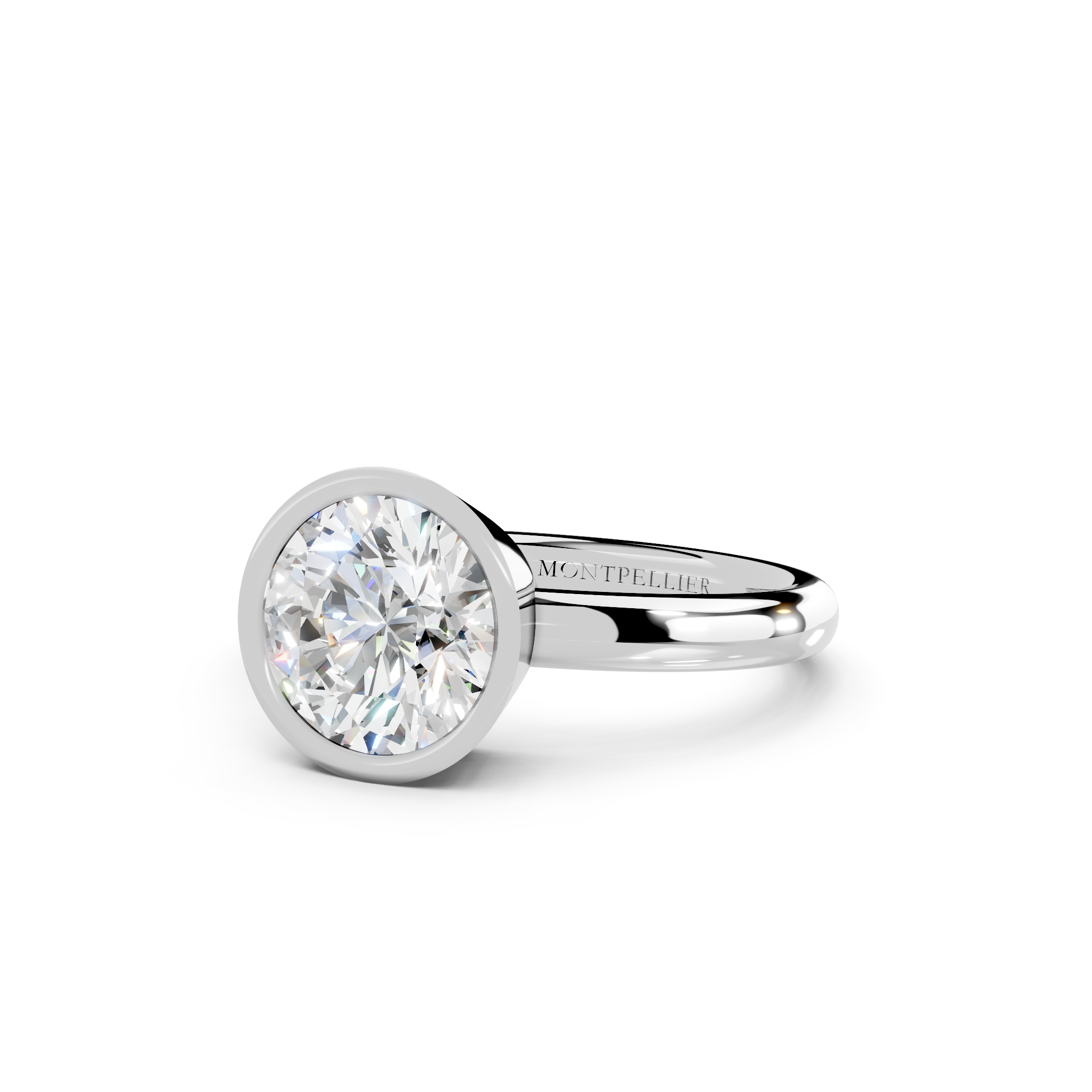 IGI 2.00ct Lab Grown Round Bezel Set Diamond Solitaire Engagement Ring Platinum or 18ct Gold