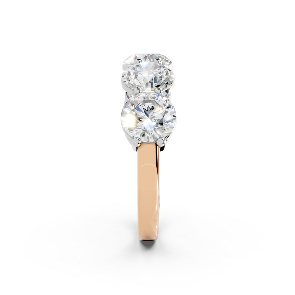 3.50ct Lab Grown 5 Stone Round Diamond Ring Platinum or 18ct Gold - The Montpellier Classic 5 Stone Ring
