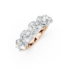 3.50ct Lab Grown 5 Stone Round Diamond Ring Platinum or 18ct Gold - The Montpellier Classic 5 Stone Ring