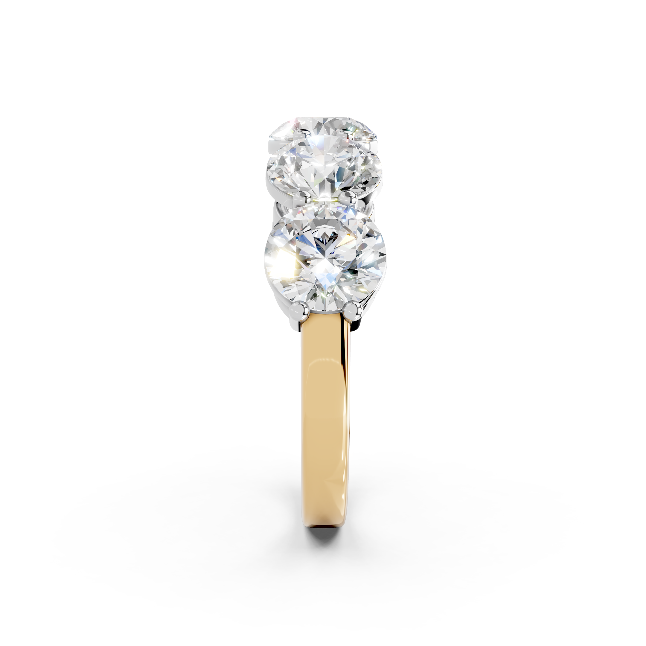 3.50ct Lab Grown 5 Stone Round Diamond Ring Platinum or 18ct Gold - The Montpellier Classic 5 Stone Ring