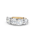 3.50ct Lab Grown 5 Stone Round Diamond Ring Platinum or 18ct Gold - The Montpellier Classic 5 Stone Ring
