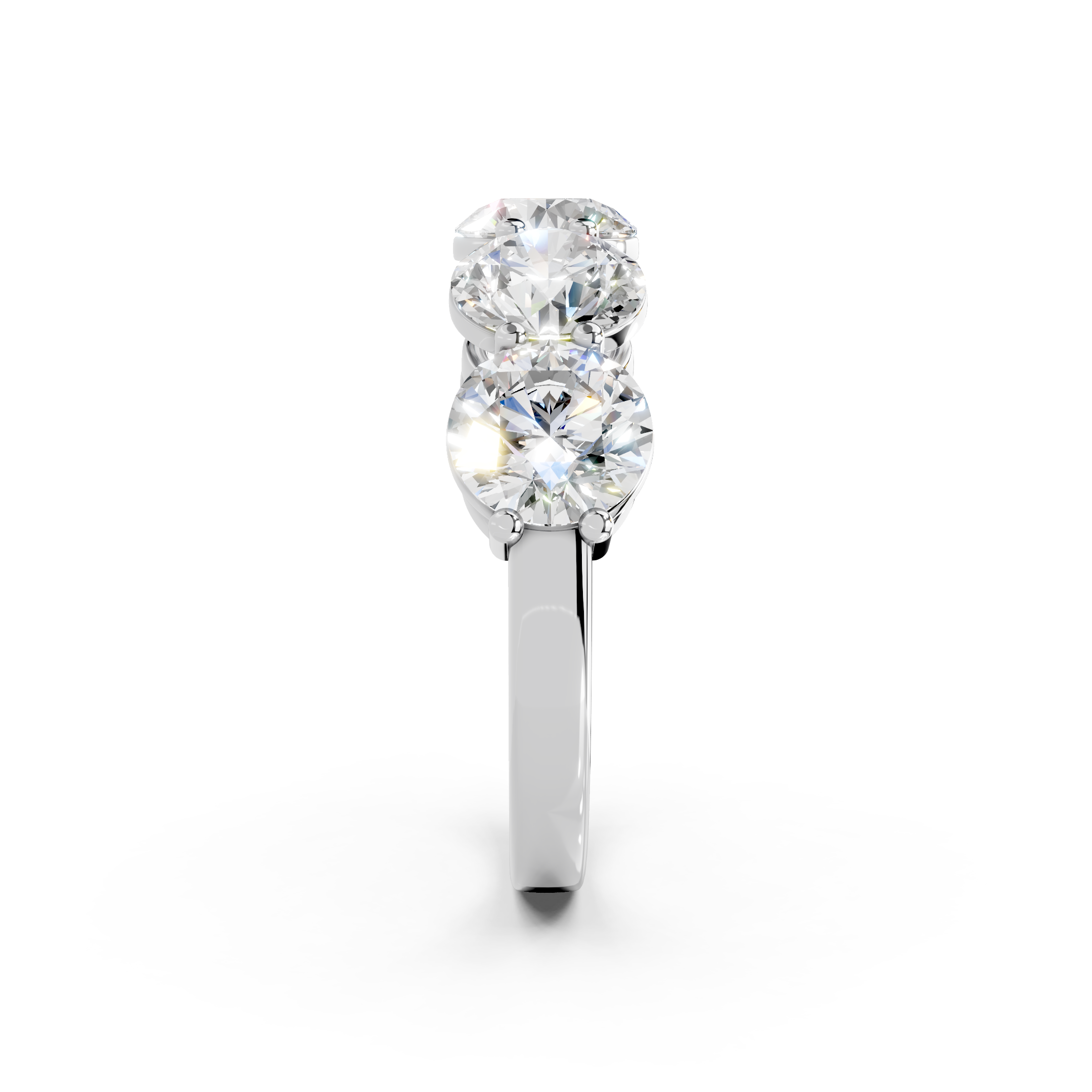 3.50ct Lab Grown 5 Stone Round Diamond Ring Platinum or 18ct Gold - The Montpellier Classic 5 Stone Ring