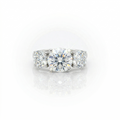3.54ct F/VS1 Round Brilliant Cut LAB Diamond 3 Stone Ring Set in White Gold