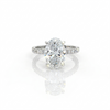 3ct Oval Lab Diamond Ring Set In Platinum
