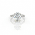 3ct Oval Lab Diamond Ring Set In Platinum