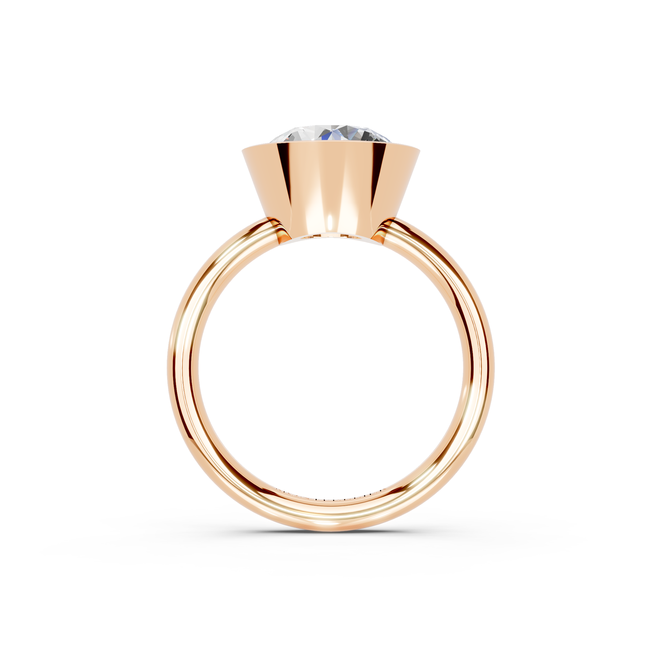 IGI 3.00ct Lab Grown Round Bezel Set Diamond Solitaire Engagement Ring Platinum or 18ct Gold