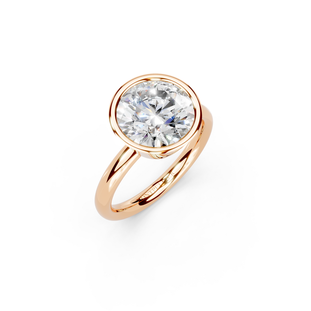 IGI 3.00ct Lab Grown Round Bezel Set Diamond Solitaire Engagement Ring Platinum or 18ct Gold