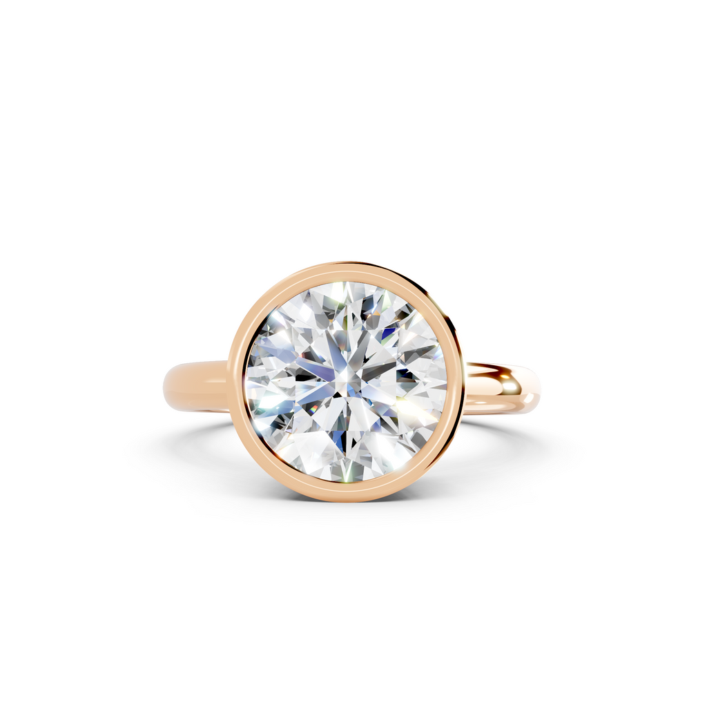 IGI 3.00ct Lab Grown Round Bezel Set Diamond Solitaire Engagement Ring Platinum or 18ct Gold
