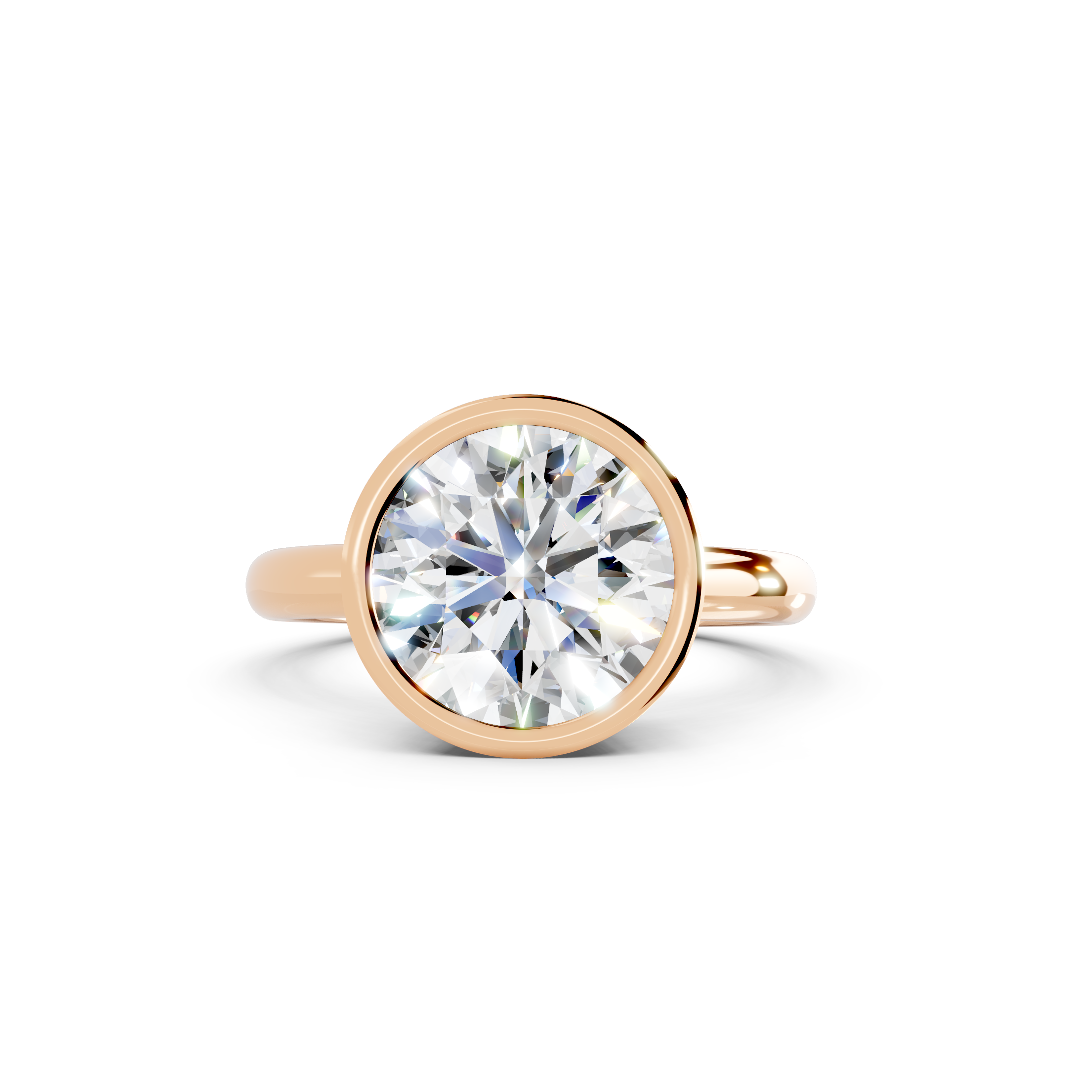 IGI 3.00ct Lab Grown Round Bezel Set Diamond Solitaire Engagement Ring Platinum or 18ct Gold