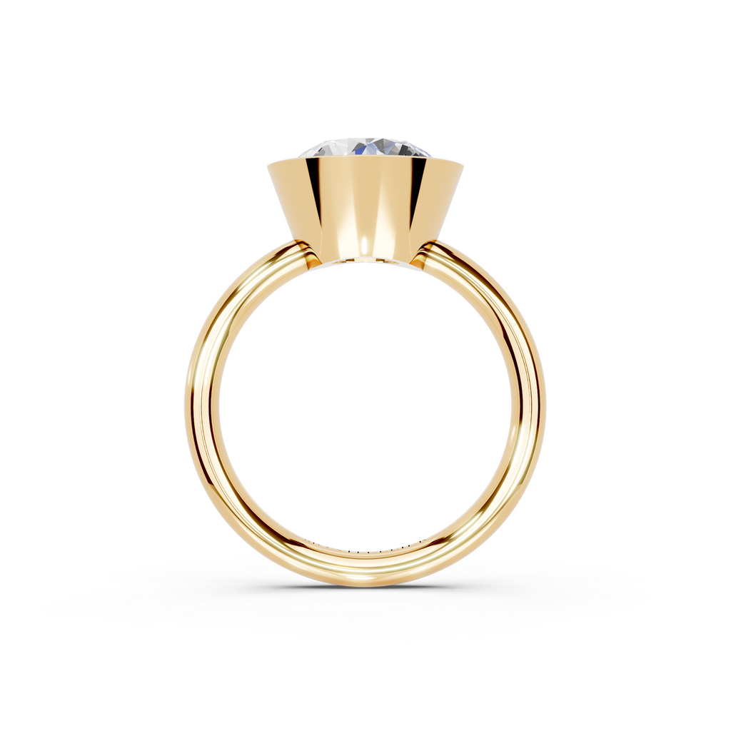 IGI 3.00ct Lab Grown Round Bezel Set Diamond Solitaire Engagement Ring Platinum or 18ct Gold
