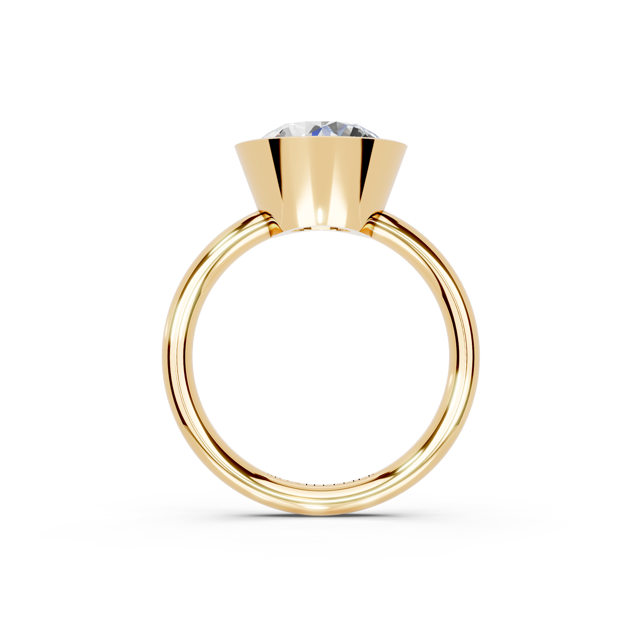 IGI 3.00ct Lab Grown Round Bezel Set Diamond Solitaire Engagement Ring Platinum or 18ct Gold