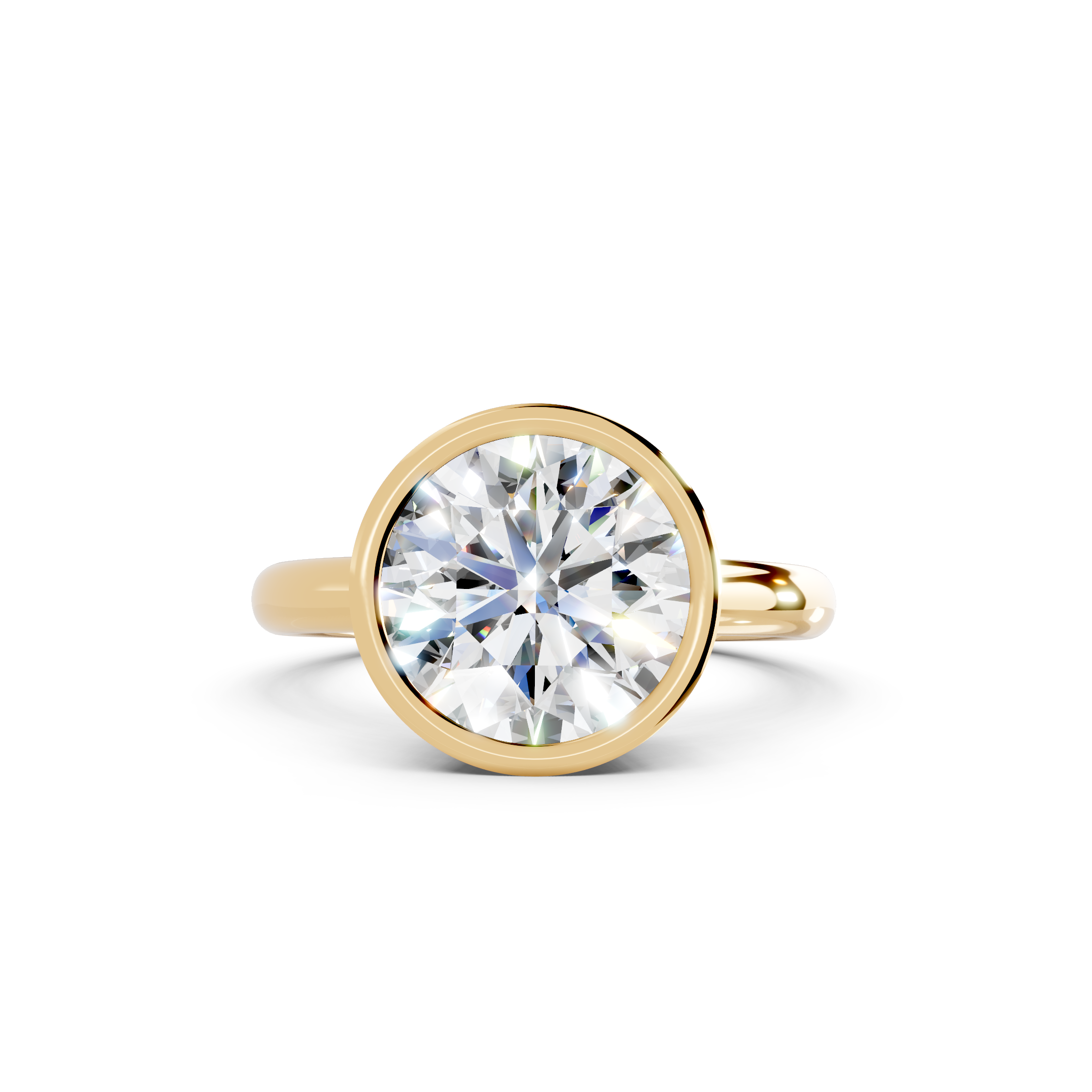 IGI 3.00ct Lab Grown Round Bezel Set Diamond Solitaire Engagement Ring Platinum or 18ct Gold