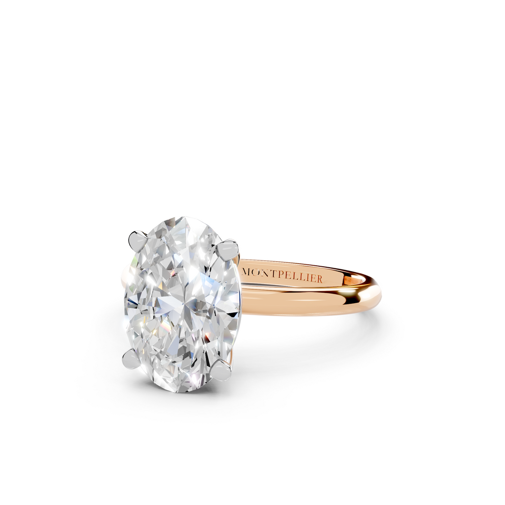 IGI 3.00ct Lab Grown Oval Diamond Solitaire Engagement Ring Platinum or 18ct Gold - The Montpellier Classic Oval