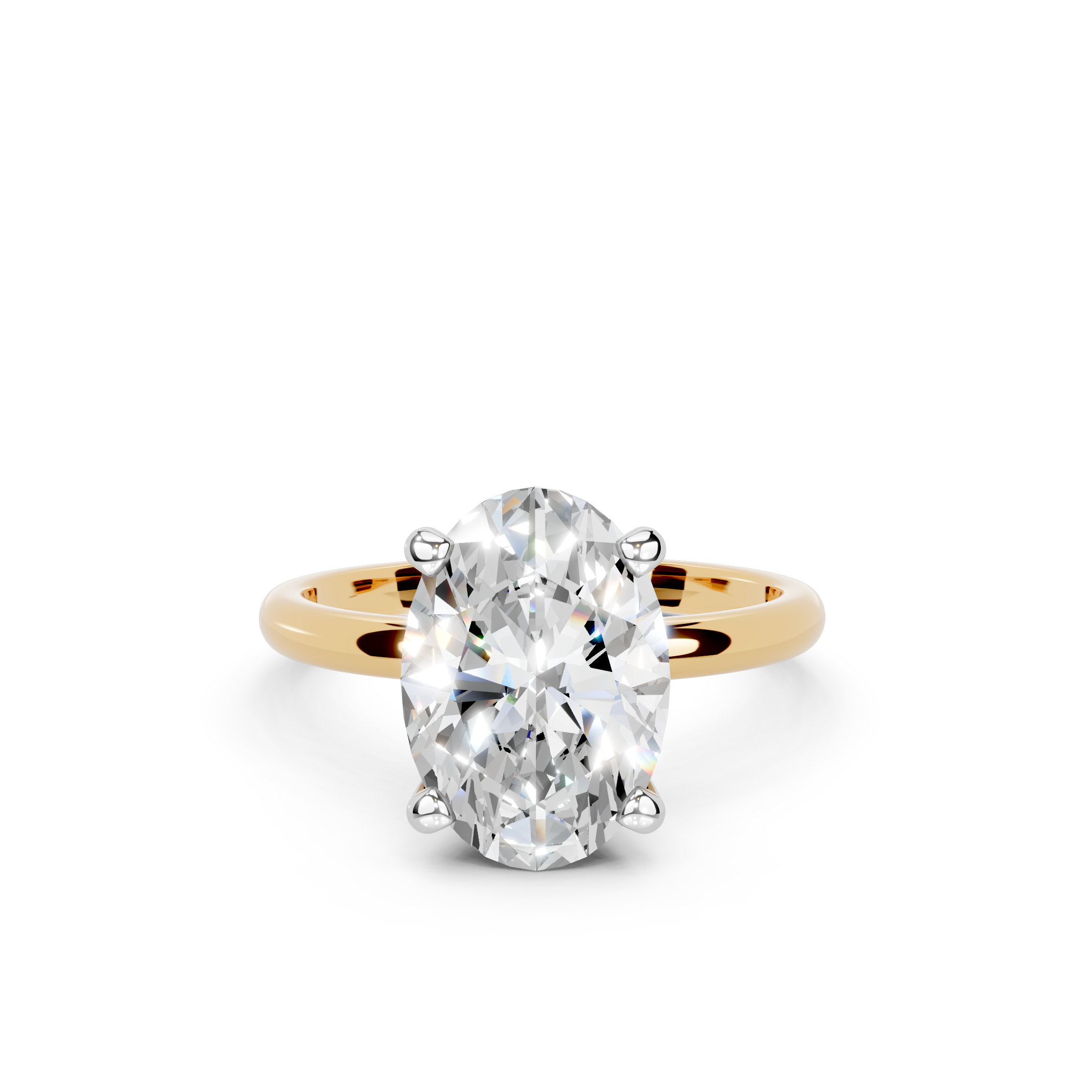 IGI 3.00ct Lab Grown Oval Diamond Solitaire Engagement Ring Platinum or 18ct Gold - The Montpellier Classic Oval