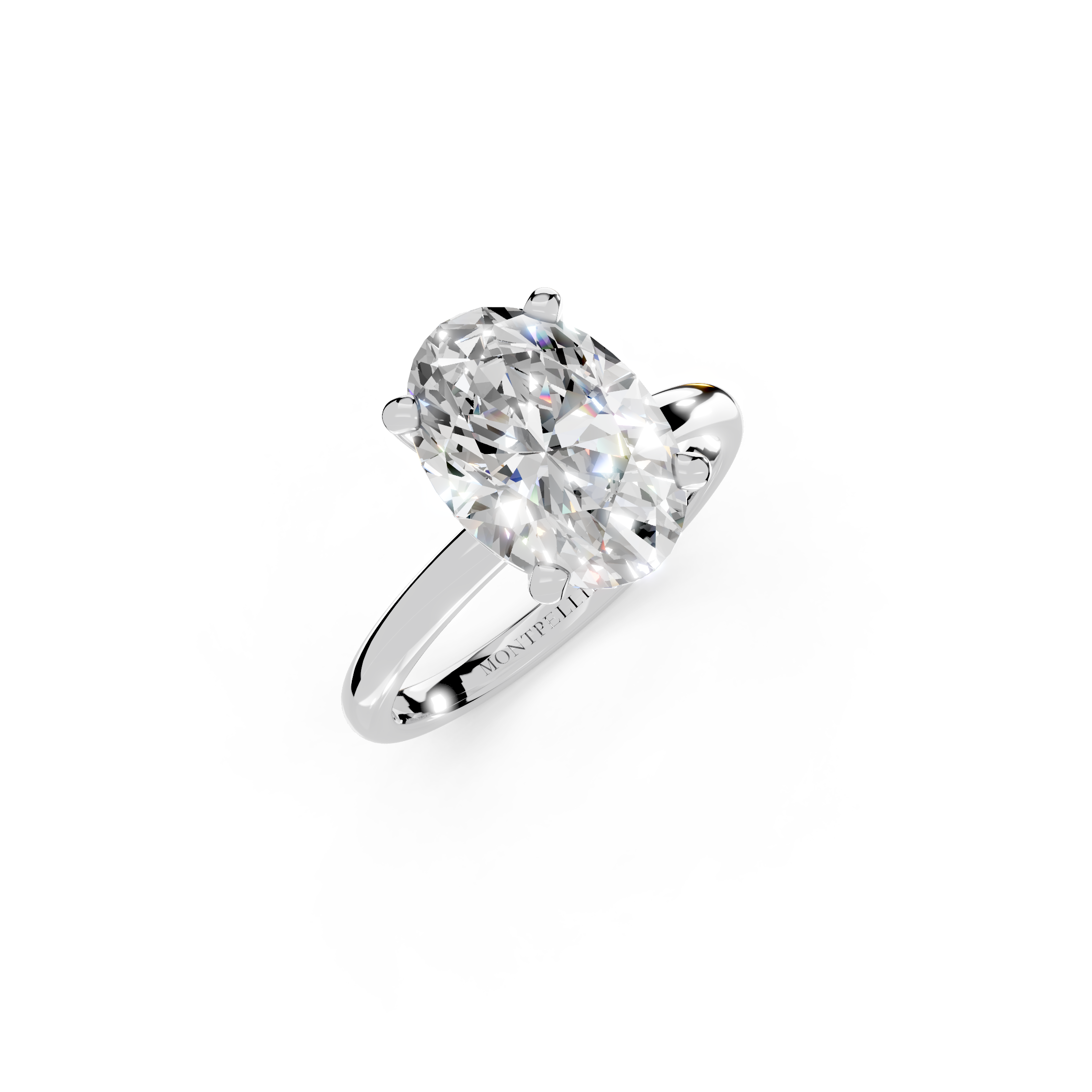 IGI 3.00ct Lab Grown Oval Diamond Solitaire Engagement Ring Platinum or 18ct Gold - The Montpellier Classic Oval