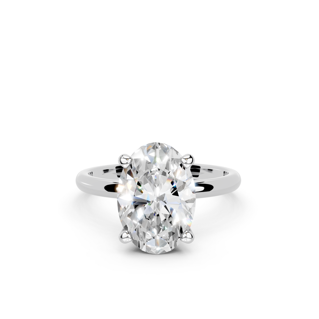 IGI 3.00ct Lab Grown Oval Diamond Solitaire Engagement Ring Platinum or 18ct Gold - The Montpellier Classic Oval