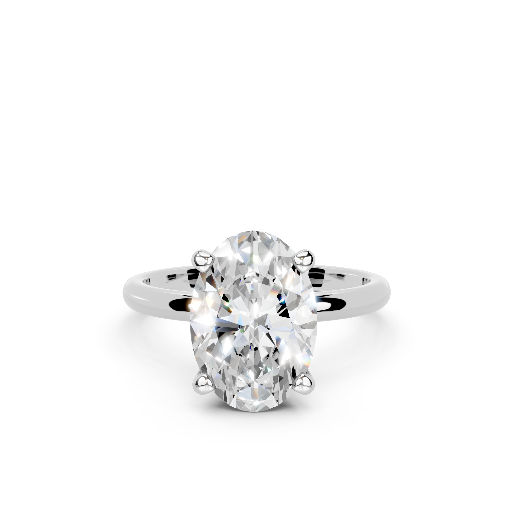 IGI 3.00ct Lab Grown Oval Diamond Solitaire Engagement Ring Platinum or 18ct Gold - The Montpellier Classic Oval