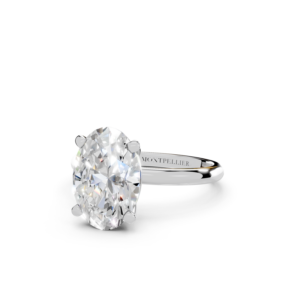 IGI 3.00ct Lab Grown Oval Diamond Solitaire Engagement Ring Platinum or 18ct Gold - The Montpellier Classic Oval