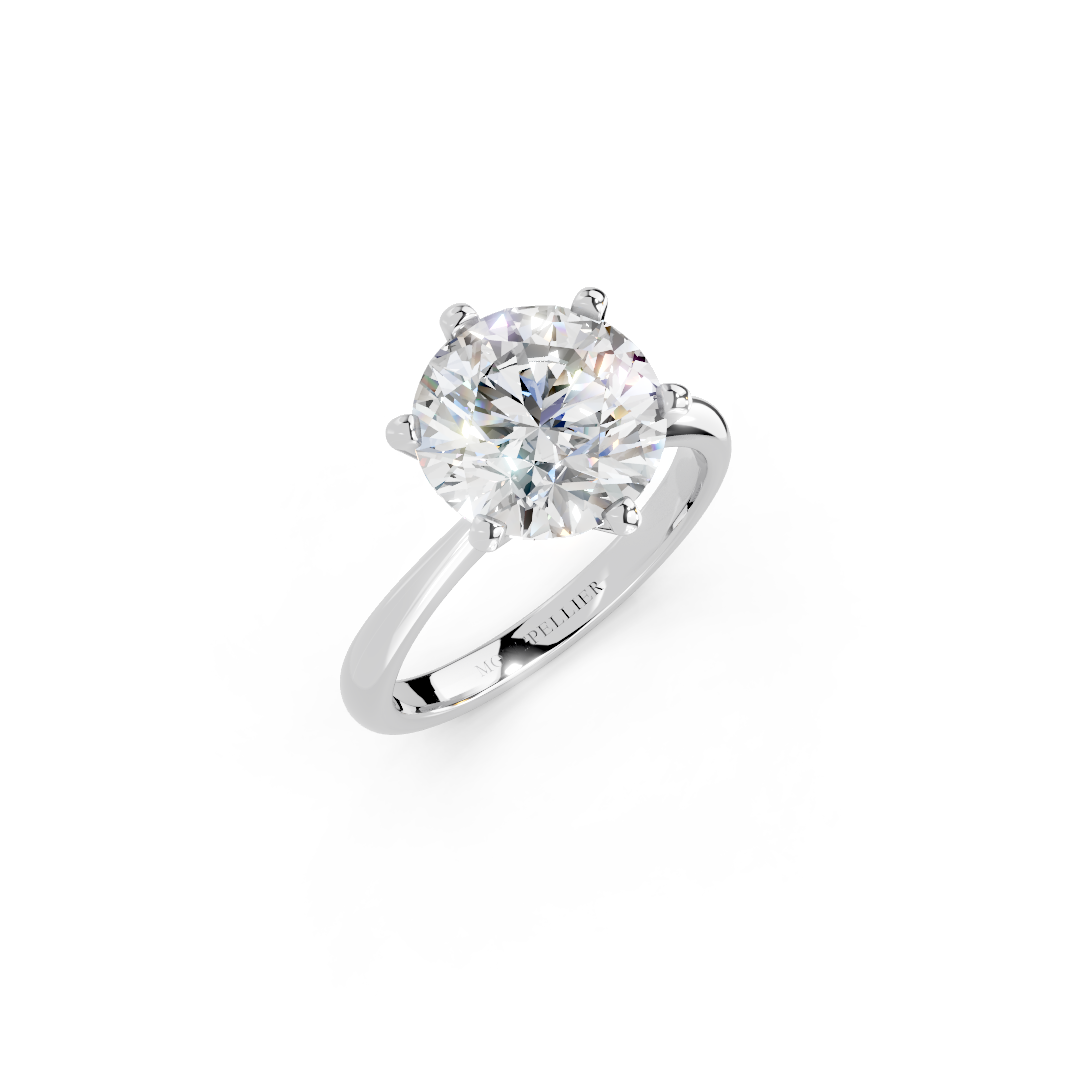 IGI 3.00ct Lab Grown Diamond Solitaire Engagement Ring - The Montpellier Classic 6 Claw