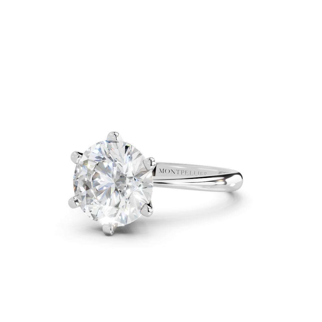 IGI 3.00ct Lab Grown Diamond Solitaire Engagement Ring - The Montpellier Classic 6 Claw