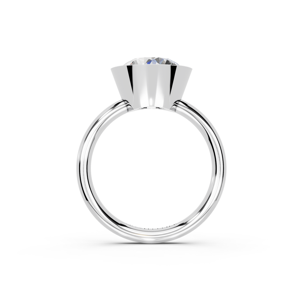 IGI 3.00ct Lab Grown Round Bezel Set Diamond Solitaire Engagement Ring Platinum or 18ct Gold