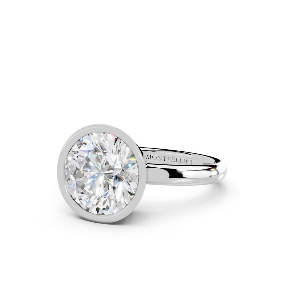 IGI 3.00ct Lab Grown Round Bezel Set Diamond Solitaire Engagement Ring Platinum or 18ct Gold