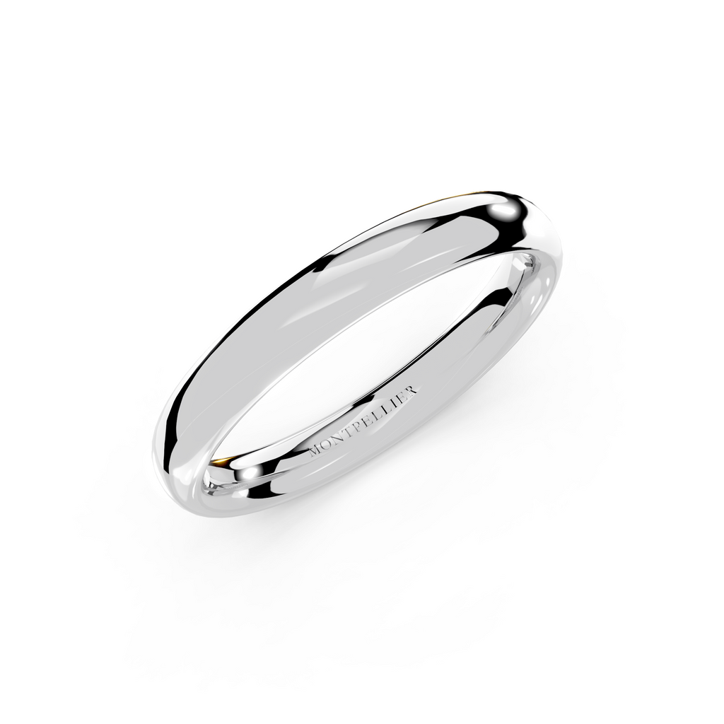 3.0mm Montpellier Fibonacci Wedding Band Platinum or 18ct Gold