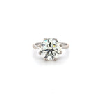 4.02ct M/SI1 Round Brilliant Cut Diamond Solitaire Set in 18ct White Gold