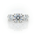 4.63ct F/VS1 Round Brilliant Cut LAB Diamond 3 Stone Ring Set in White Gold