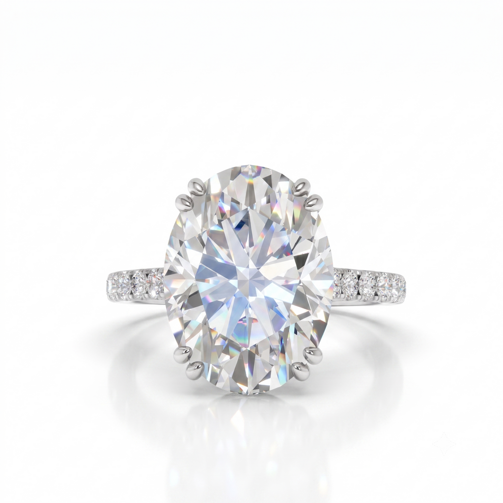 GIA 5.02ct F/SI2 Diamond Solitaire set in Platinum