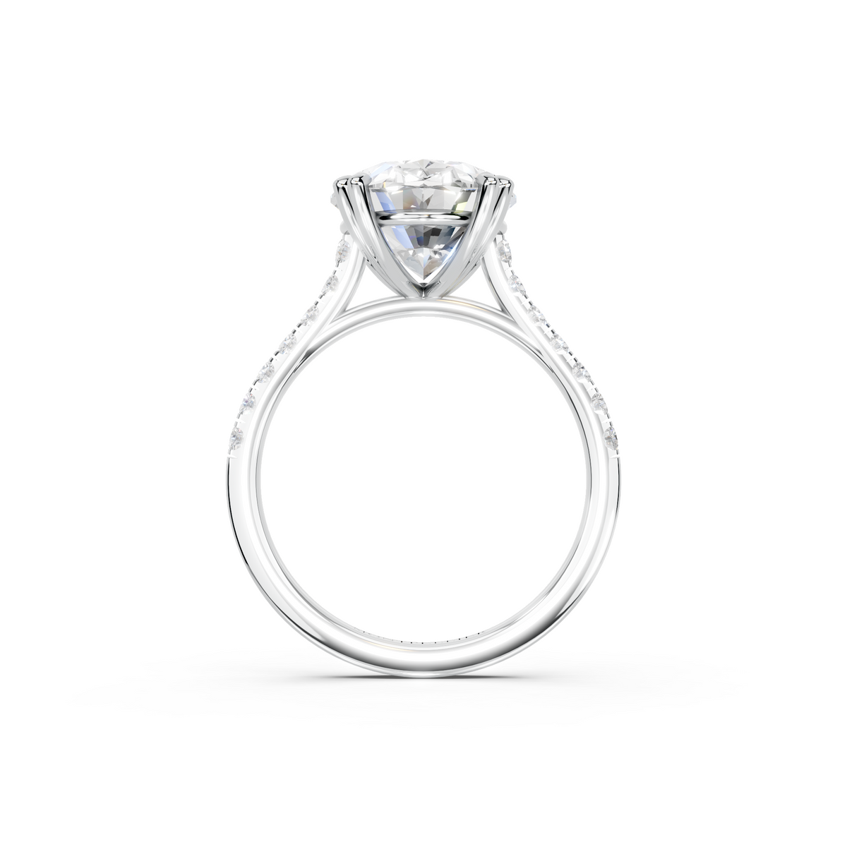 GIA 5.50ct D/VS1 Oval Diamond Solitaire set in Platinum with Diamond Shoulders