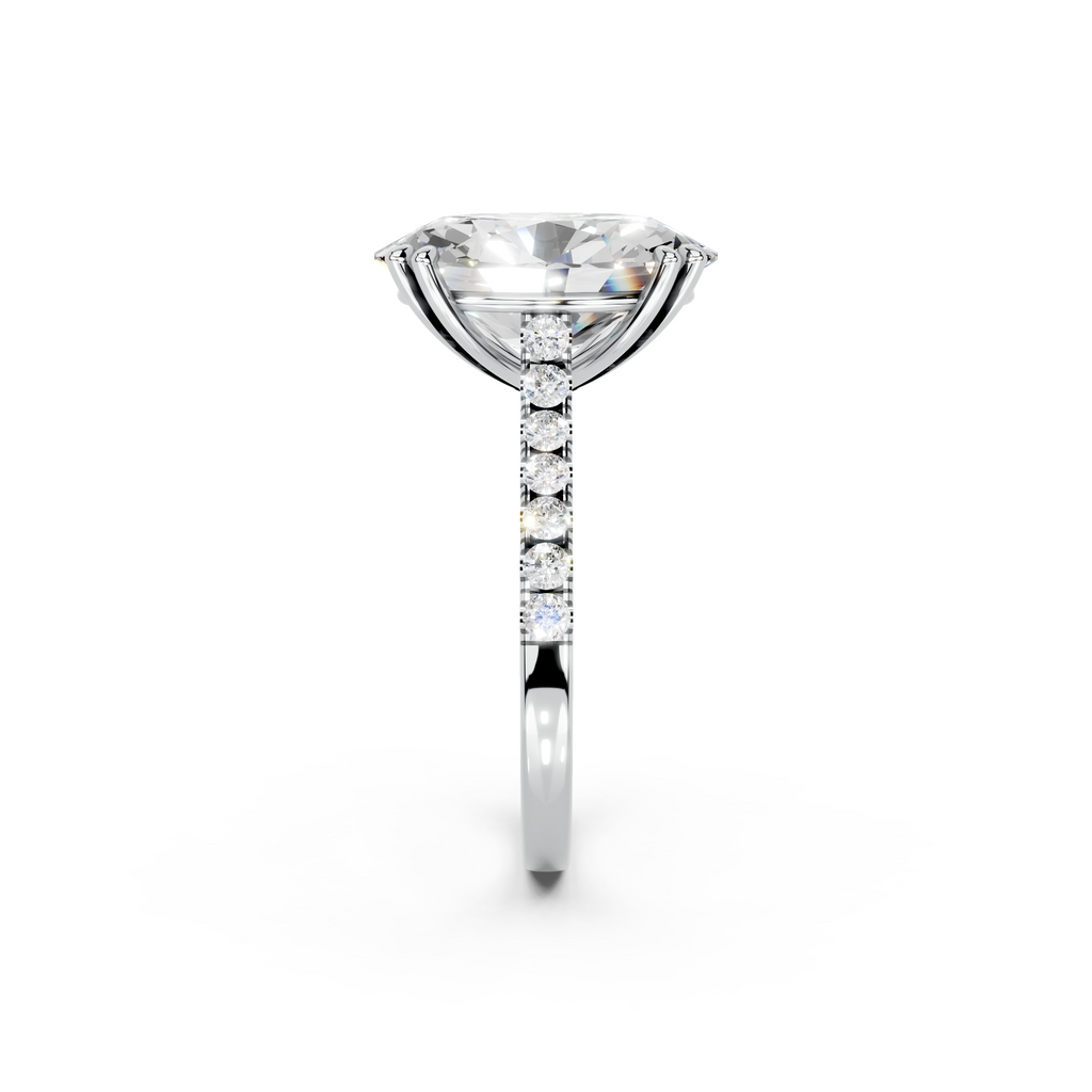 GIA 5.50ct D/VS1 Oval Diamond Solitaire set in Platinum with Diamond Shoulders