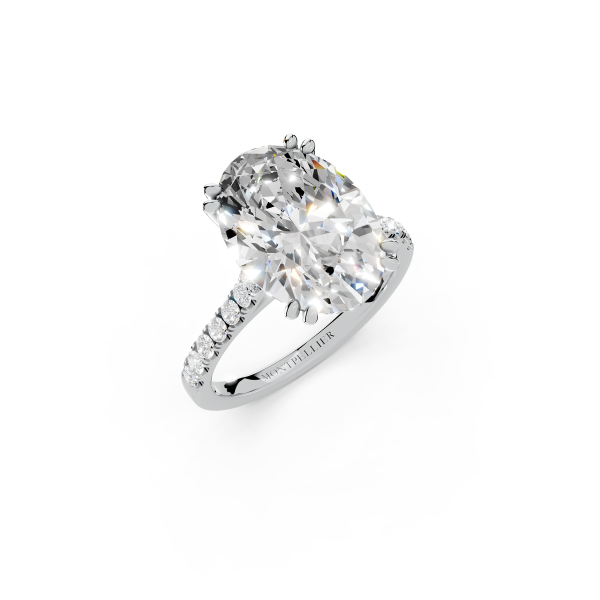 GIA 5.50ct D/VS1 Oval Diamond Solitaire set in Platinum with Diamond Shoulders