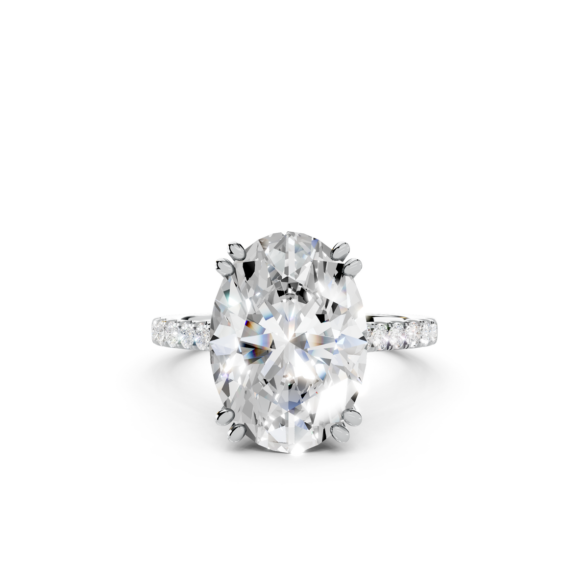 GIA 5.50ct D/VS1 Oval Diamond Solitaire set in Platinum with Diamond Shoulders
