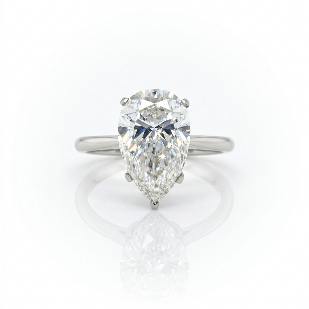 5ct_Pear_Shape_Lab_Diamond_Ring