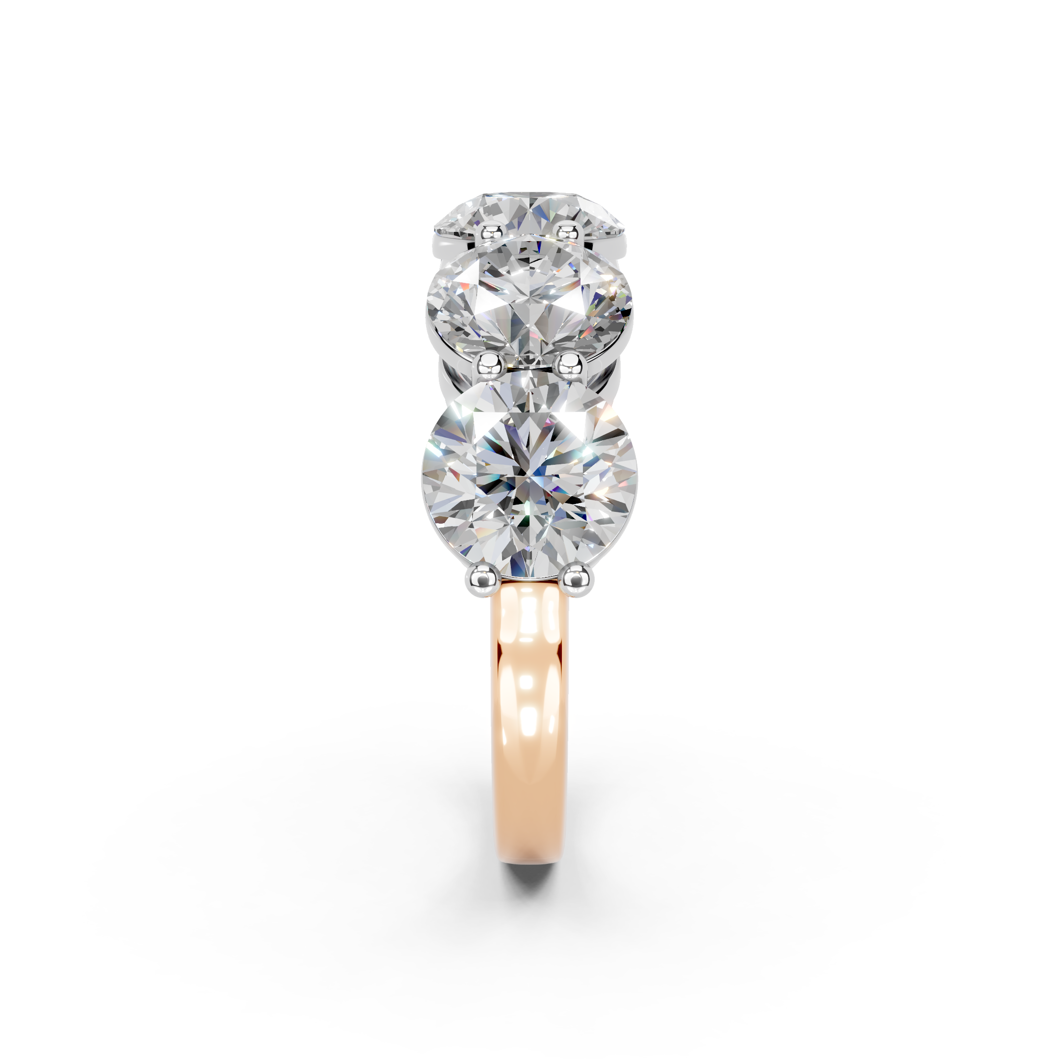5.00ct Lab Grown 5 Stone Round Diamond Ring Platinum or 18ct Gold - The Montpellier Classic 5 Stone Ring