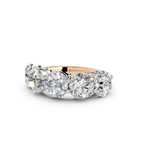 5.00ct Lab Grown 5 Stone Round Diamond Ring Platinum or 18ct Gold - The Montpellier Classic 5 Stone Ring