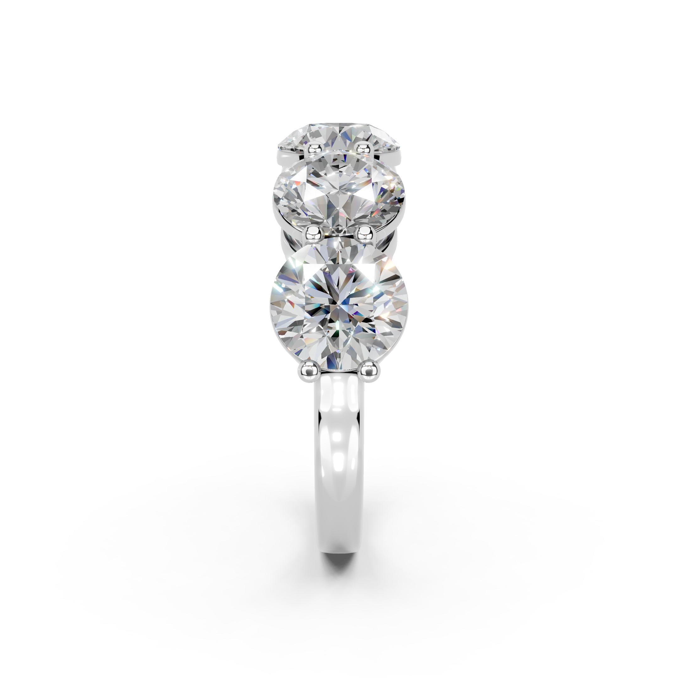 5.00ct Lab Grown 5 Stone Round Diamond Ring Platinum or 18ct Gold - The Montpellier Classic 5 Stone Ring