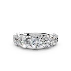 5.00ct Lab Grown 5 Stone Round Diamond Ring Platinum or 18ct Gold - The Montpellier Classic 5 Stone Ring